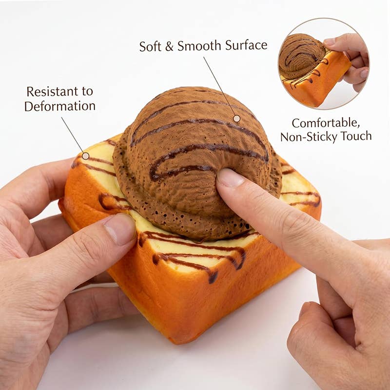 Sweet Scented Slow-Rise Ice Cream Toast PU Squishy Toy