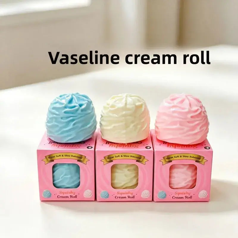 Vaseline Cream Roll Squishy Toy – Soft Slow-Rising Sensory