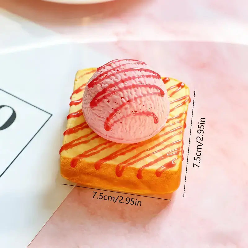 Sweet Scented Slow-Rise Ice Cream Toast PU Squishy Toy