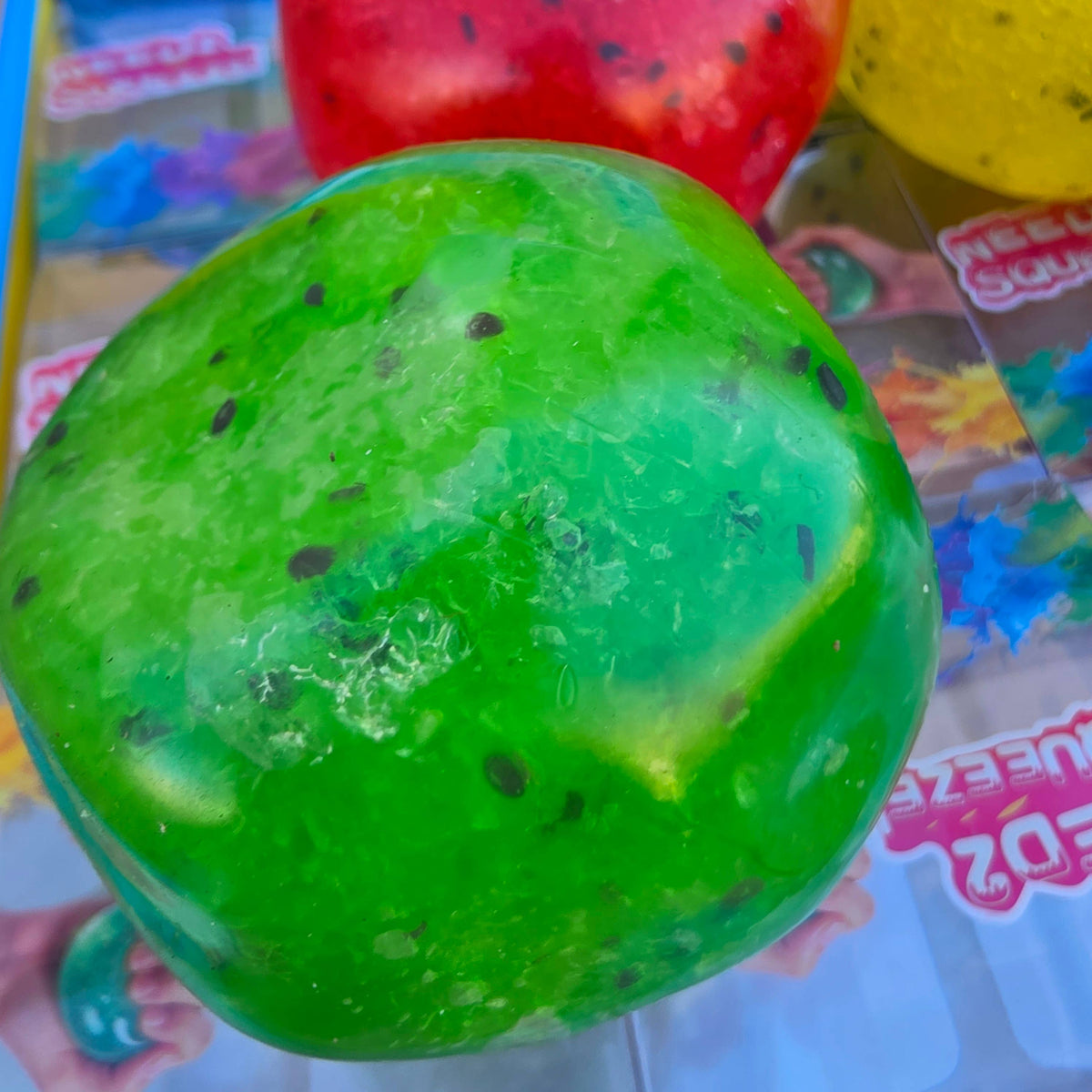Slushy Black Speckled Ball Squeeze Toy – Coconut Oil ASMR
