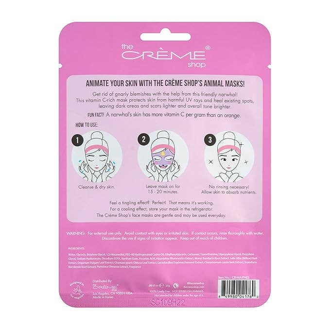 K-Beauty Animated | Vitamin C Brightening Face Sheet Mask