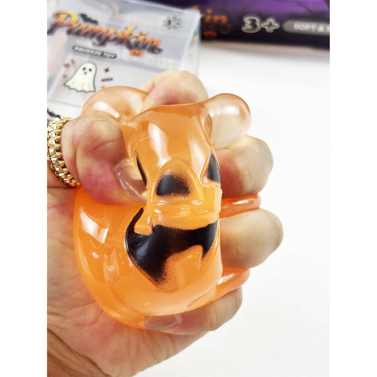 Vaseline Halloween Jack-o-Lantern Pumpkin Squishy Toy