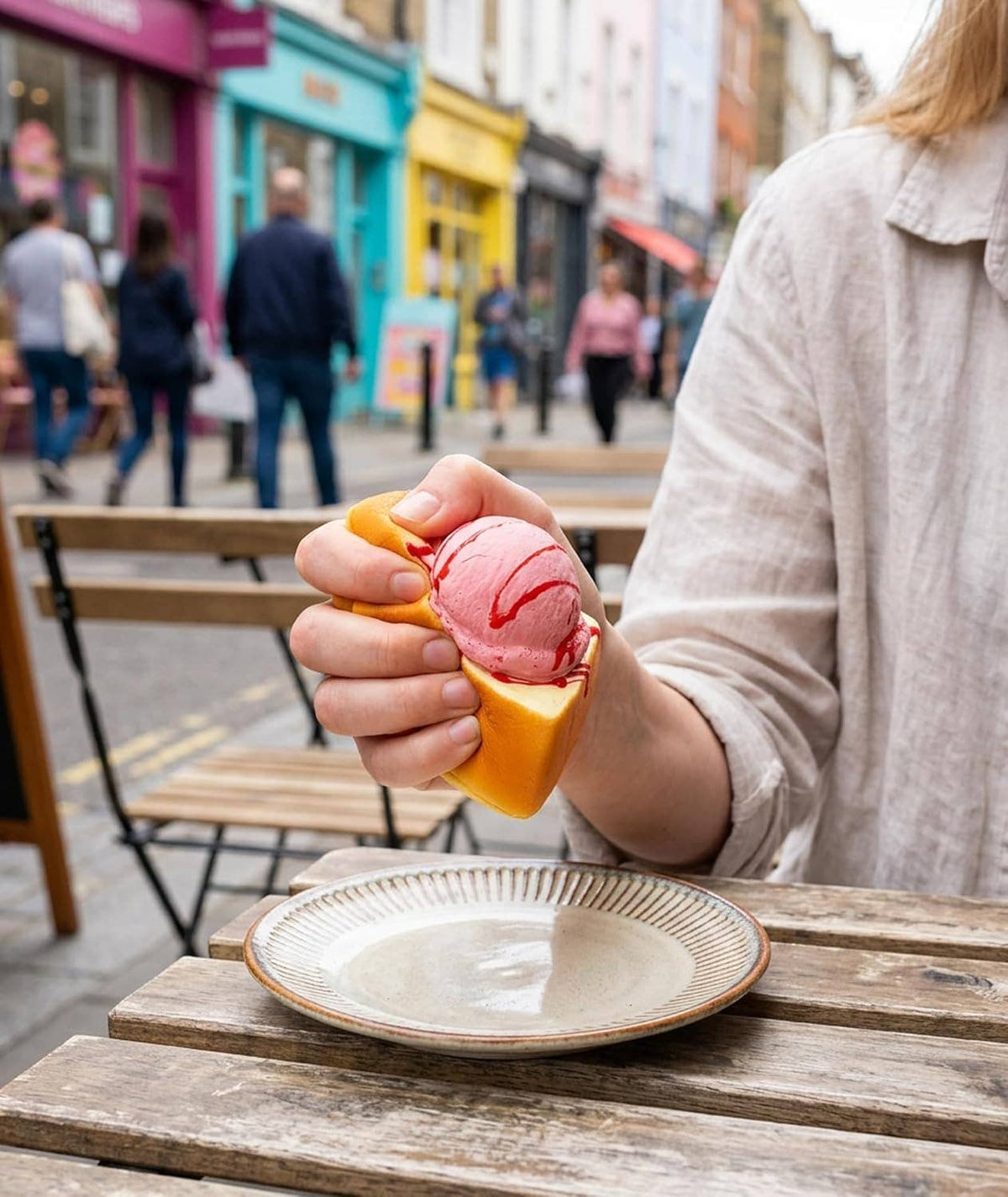 Sweet Scented Slow-Rise Ice Cream Toast PU Squishy Toy