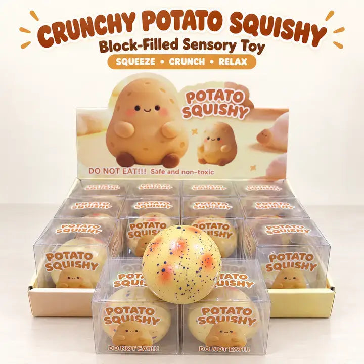 ASMR Crunchy Potato Squishy – Crunching Sound Squeeze Toy