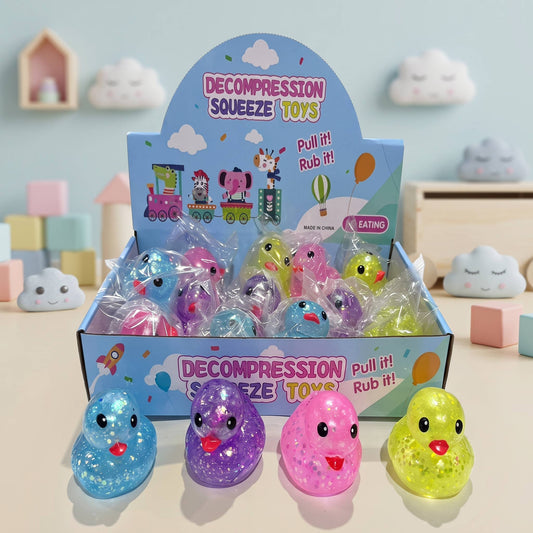 Maltose Glitter Ducky Squishy Fidget Toy